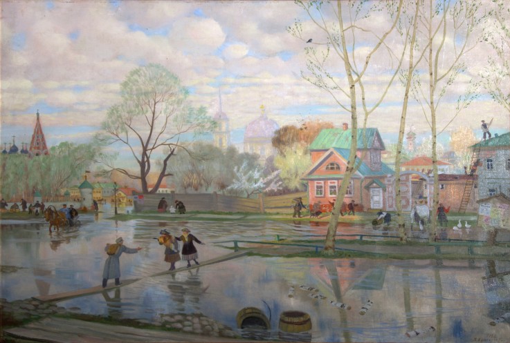 Frühling von Boris Michailowitsch Kustodiev