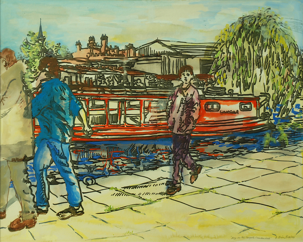 Boys on the Towpath, Camden Lock von Brenda Brin  Booker