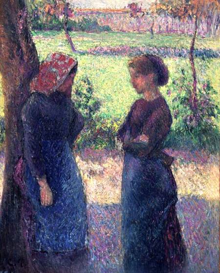The Chat von Camille Pissarro