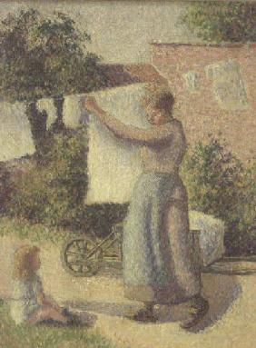 Woman Hanging up the Washing 1887