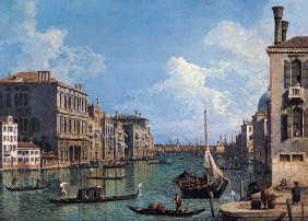 Der Canal Grande bei Campo San Vio nach der Chiesa Santa Maria della Salute um 1730