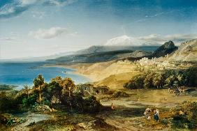Taormina mit dem Ätna 1828/29