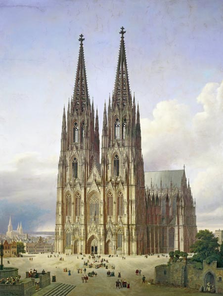 Idealansicht des Kölner Domes von Carl Georg Hasenpflug