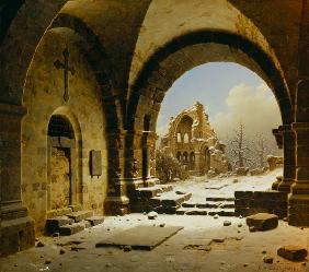 Cloister Ruins in Winter 1850