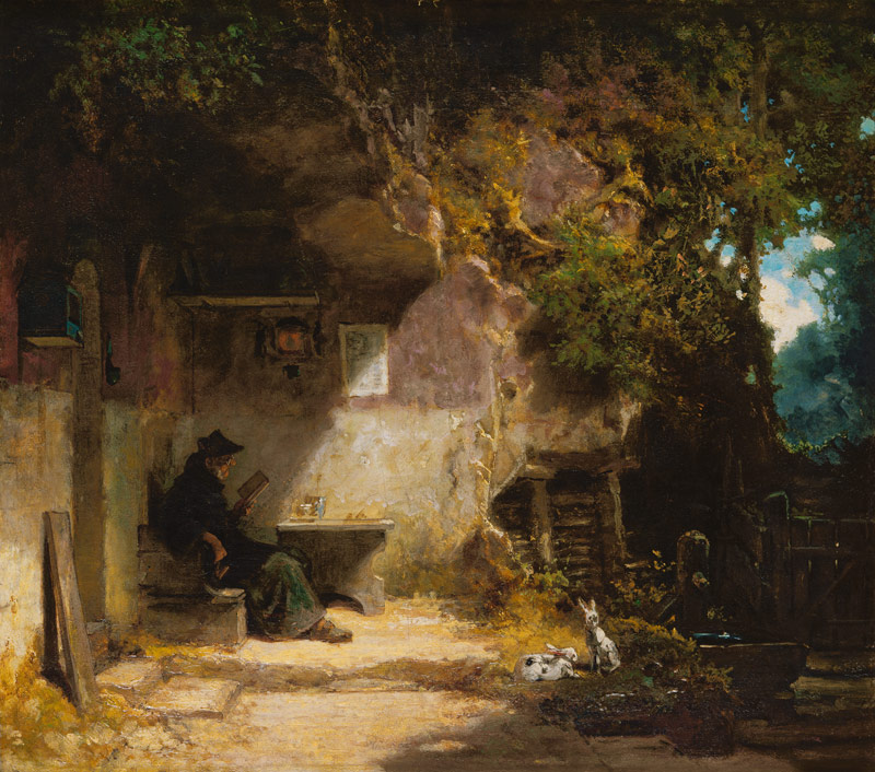 Der Einsiedler vor seiner Klause von Carl Spitzweg