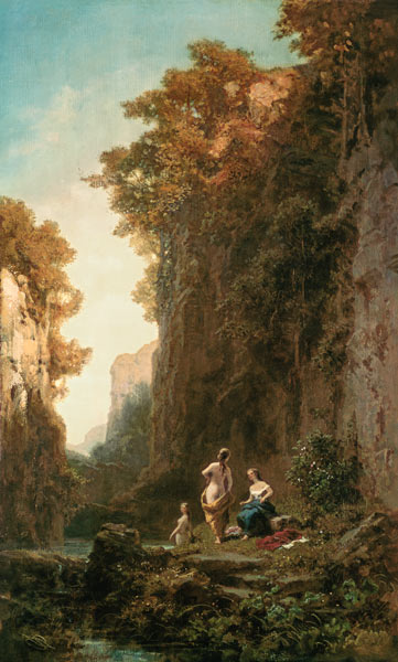 Badende Frauen von Carl Spitzweg