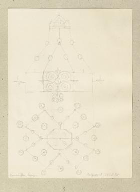 Schema eines Kronleuchters in St. Johannes in Hatzenport