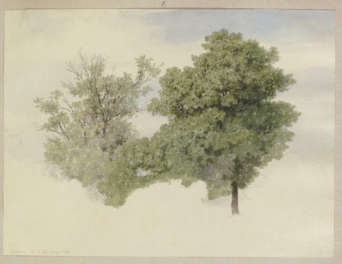 Zwei Bäume bei Kronberg von Carl Theodor Reiffenstein