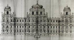 Project for the east facade of the Louvre, from 'Recueil du Louvre' volume I fol. 10 1664  and