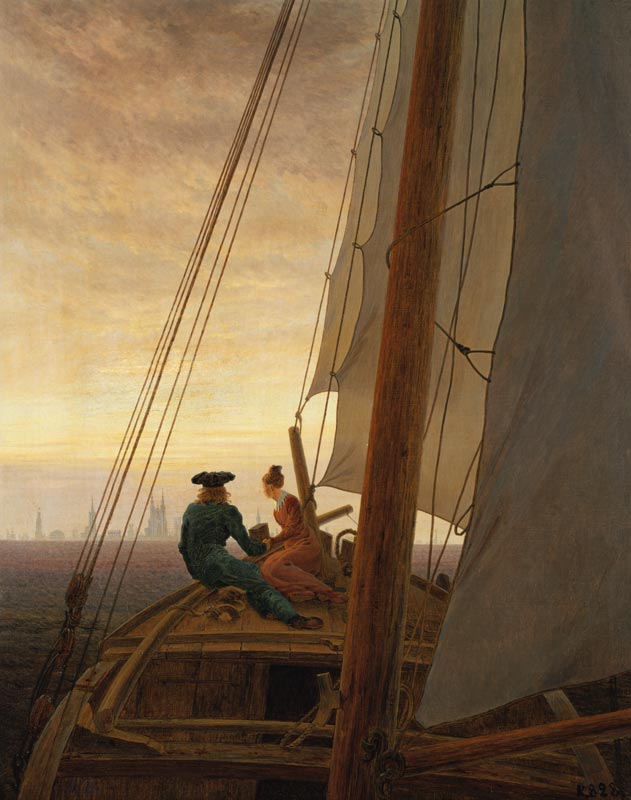 Auf dem Segler von Caspar David Friedrich