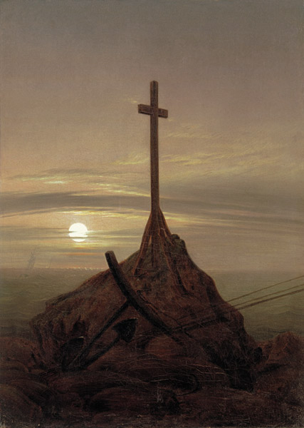 Das Kreuz an der Ostsee von Caspar David Friedrich