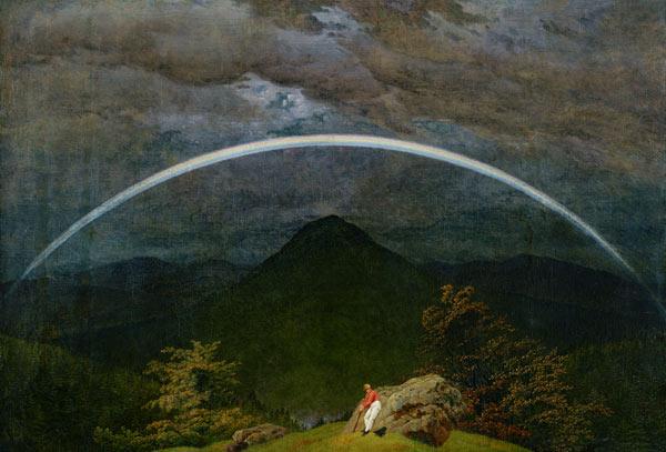 Gebirgslandschaft mit Regenbogen 1809