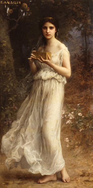 Pandora, 1902. - Charles Amable Lenoir als Kunstdruck oder Gemälde.