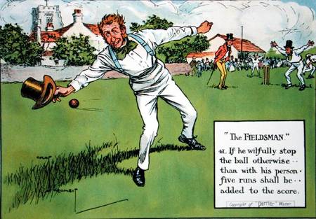 The Fieldsman (42), from 'Laws of Cricket' von Charles Crombie