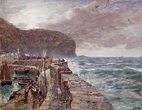 Clovelly Pier, 1897 (gouache on paper) 1823