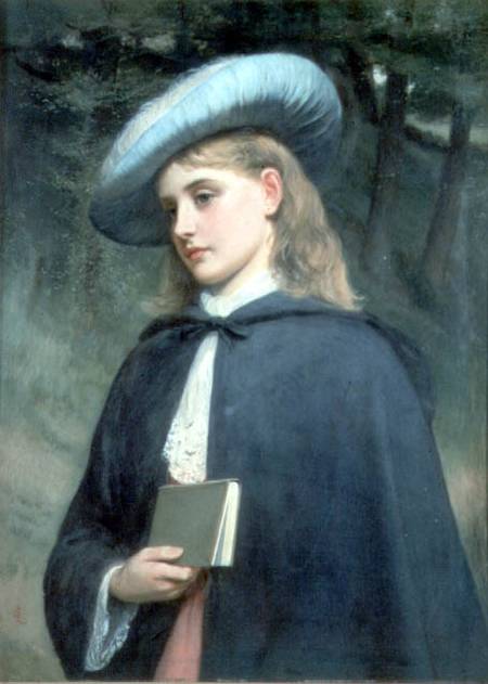 Girl Holding a Book von Charles Sillem Lidderdale