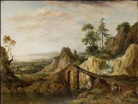 Landschaft mit Brücke