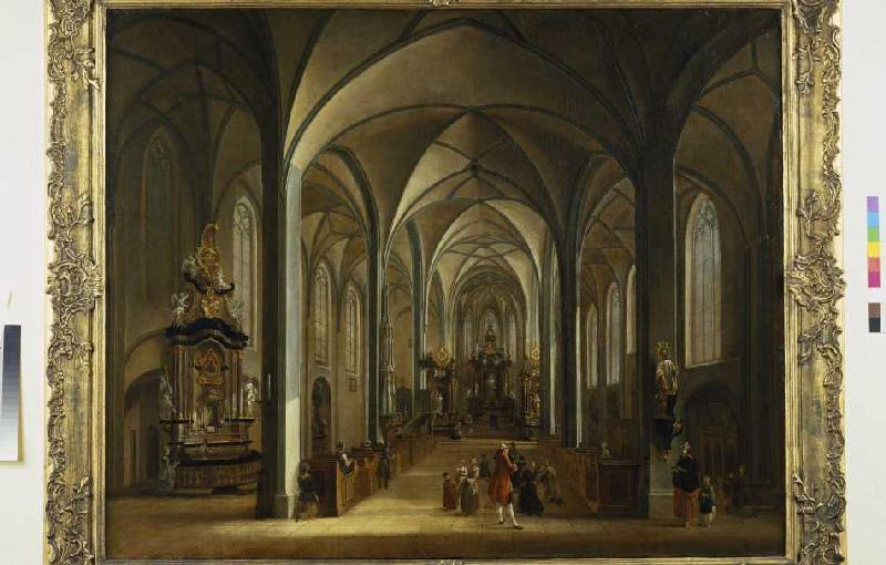 Das Innere der Liebfrauenkirche in Frank - Christian Georg Schütz d.Ä. als  Kunstdruck oder handgemaltes Gemälde.