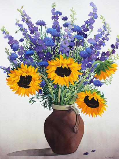 Summer Flowers in Brown Jug 2014