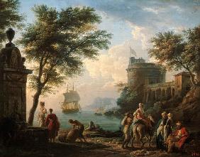 Abendstille am Hafen  Um 1763