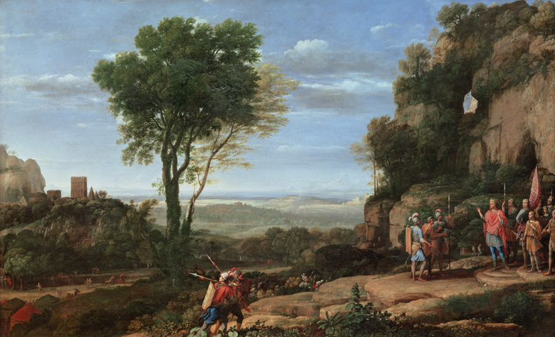Landschaft mit David und den drei Heroen von Claude Lorrain