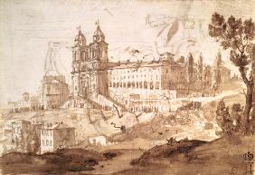 View of the Church of S. Trinita dei Monti, Rome 1632
