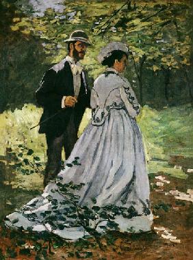 The Promenaders, or Bazille and Camille 1865