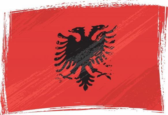 Grunge Albania flag von Dawid Krupa