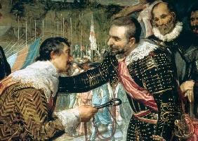 The Surrender of Breda (1625), detail of Justin de Nassau handing the keys over to Ambroise Spinola c.1635