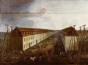 Building works on Friedrichstrasse in Berlin, c.1735