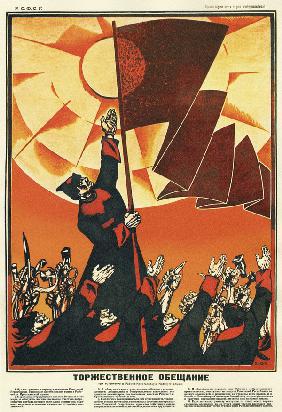 Feierliches Gelöbnis beim Eintritt in die Rote Armee der Arbeiter und Bauern 1918