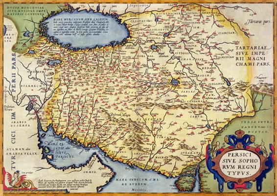 Map of Persia, from the 'Theatrum Orbis Terrarum', pub. by Abraham Ortelius (1527-98) Antwerp, c.159 von Dutch School, (16th century)