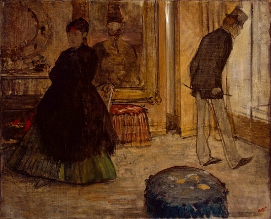 Interior with Two Figures von Edgar Degas