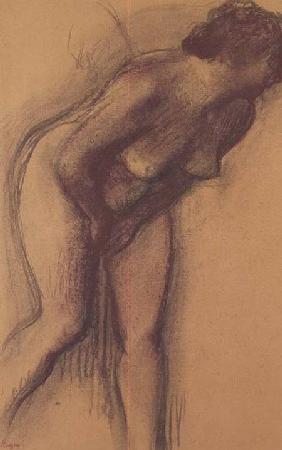 Female Standing Nude (charcoal and pastel)