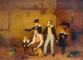 Boys with their Pets 1841