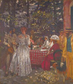 Terrasse in Vasouy, Souper 1901