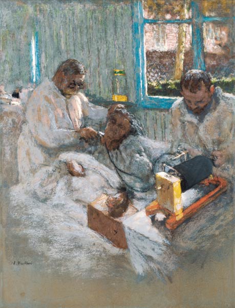 The Cardiologist Henri Vaquez (1860-1936) and his Assistant, Doctor Parvu, at la Pitie, c.1918-21 (p von Edouard Vuillard