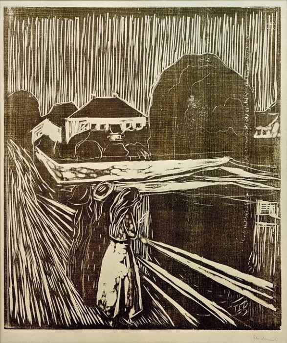 Die Mädchen auf der Brücke von Edvard Munch