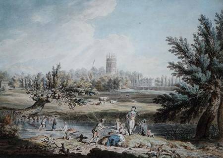 Magdalen College, Oxford, View from Cherwell Looking North West von Edward Dayes