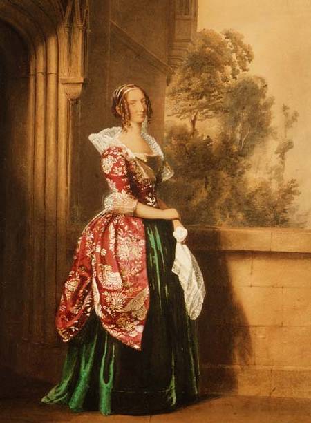 A Lady in her Costume Worn at the Eglington Tournament von Edward Henry Corbould