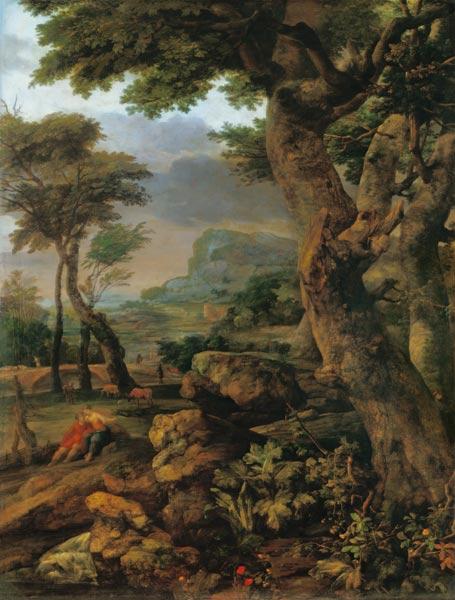 Bergige Waldlandschaft. 1700