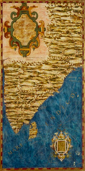 Map of India and Ceylon von Egnazio Danti