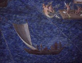 Single Sailed Boat, detail from the 'Galleria delle Carte Geografiche' 1580-83