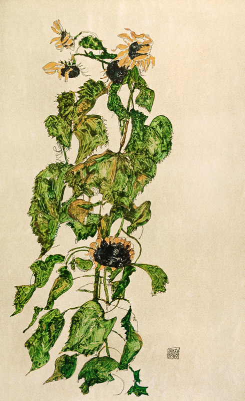 Sonnenblumen von Egon Schiele