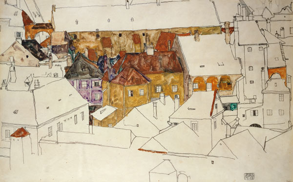 Die gelbe Stadt von Egon Schiele