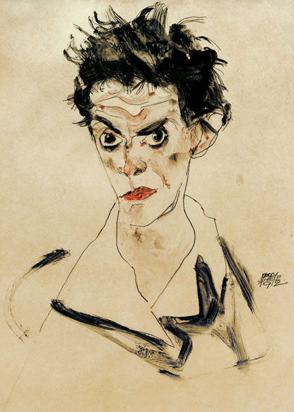 Selbstbildnis 1912 von Egon Schiele