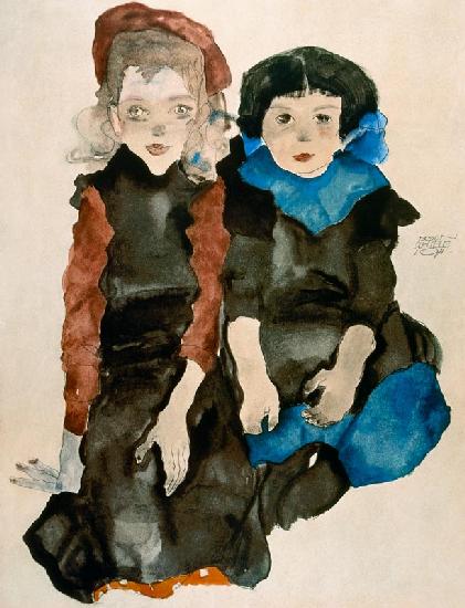 Zwei kleine Mädchen 1911