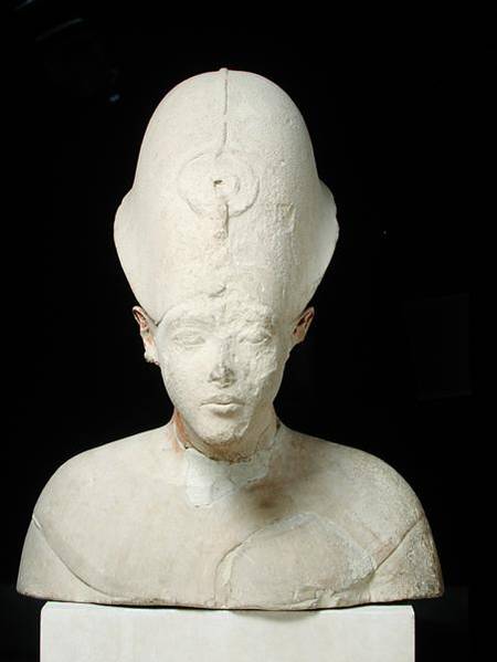 Bust of King Amenophis IV (Akhenaten) from Tell el-Amarna, New Kingdom von Egyptian