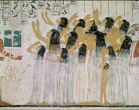 Weeping Women in a Funeral Procession, from the Tomb-Chapel of Ramose, Vizier and Governor of Thebes von Egyptian