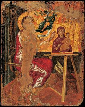 Der Heilige Lukas, die Madonna malend
